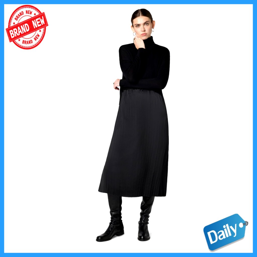Long Sleeve High Neck Maxi Dress, Relaxed Fit, Merino Wool, Backless